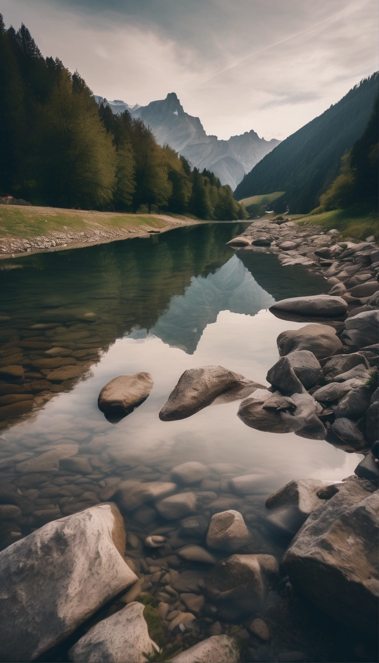 Photo of Alps river