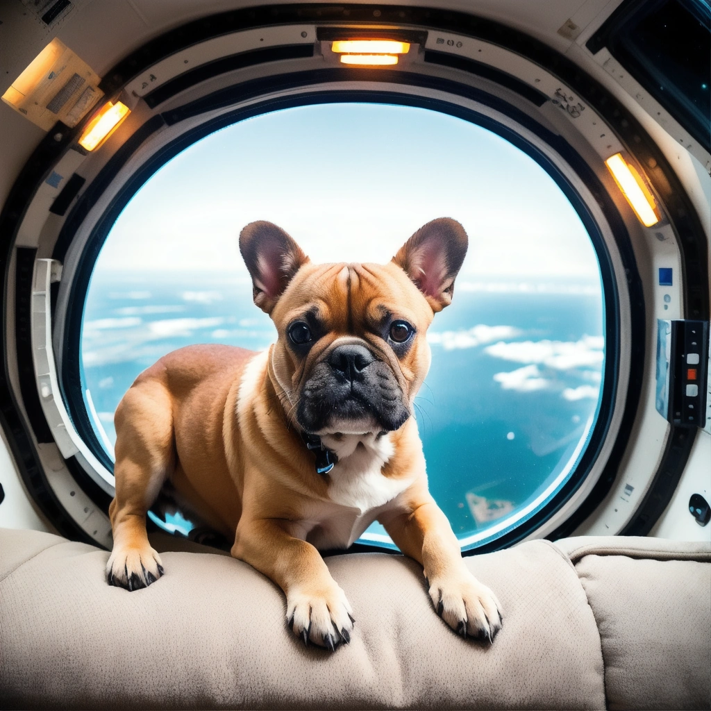 French Bulldog in Space