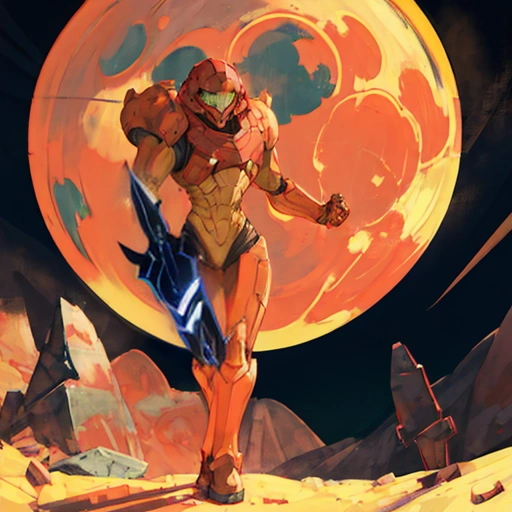 Samus with Lightning Blade