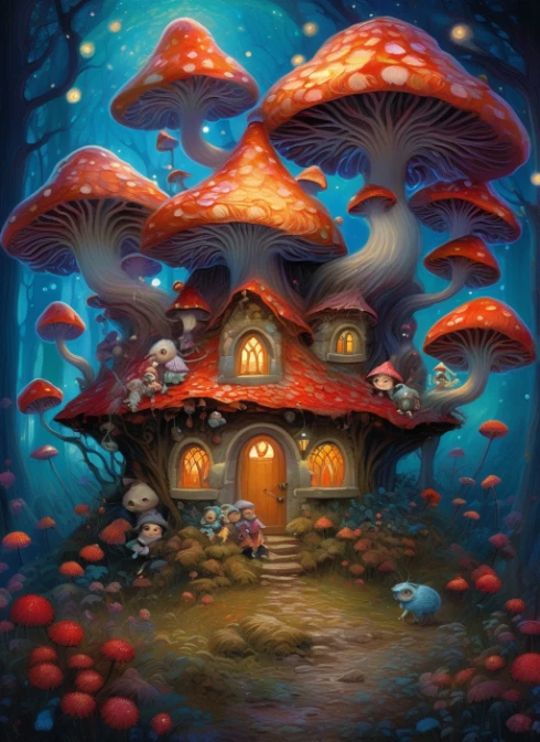 A mushroom house